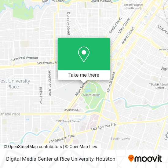 Mapa de Digital Media Center at Rice University