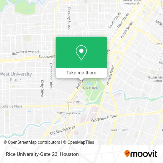 Rice University-Gate 23 map