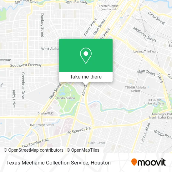 Texas Mechanic Collection Service map
