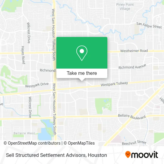 Mapa de Sell Structured Settlement Advisors