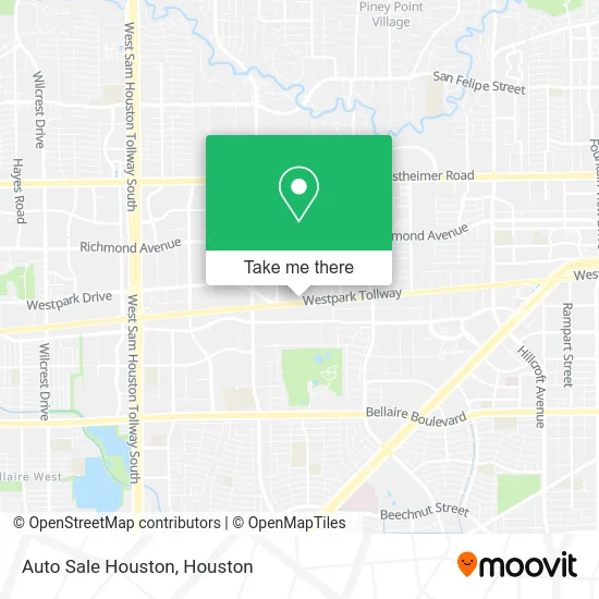 Auto Sale Houston map