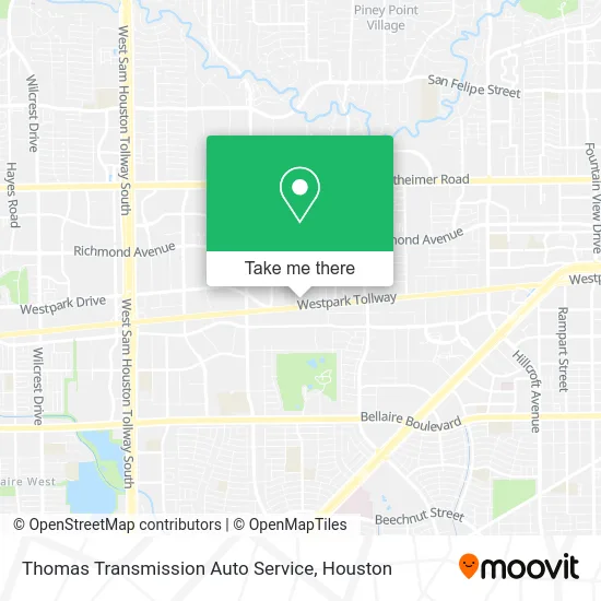 Thomas Transmission Auto Service map