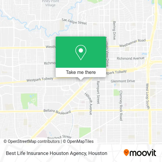 Best Life Insurance Houston Agency map