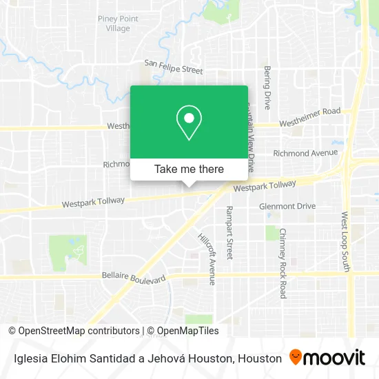 Mapa de Iglesia Elohim Santidad a Jehová Houston