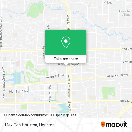 Mapa de Mex Con Houston