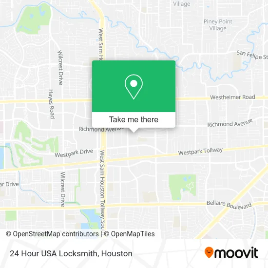 24 Hour USA Locksmith map
