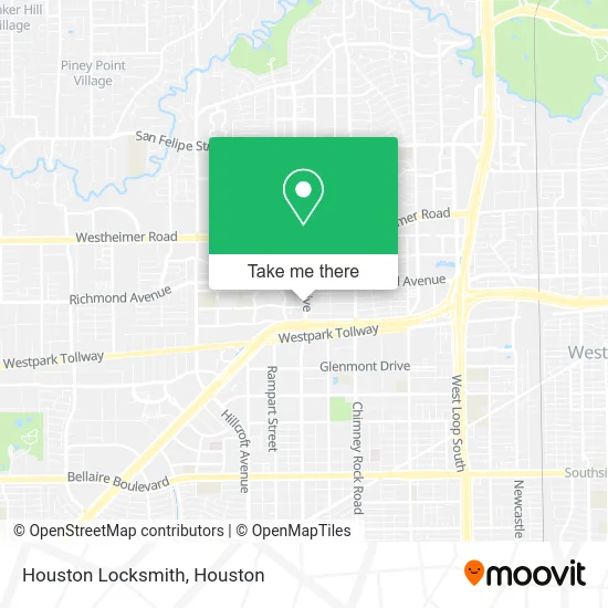 Houston Locksmith map
