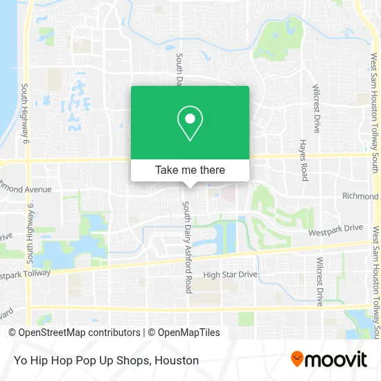 Yo Hip Hop Pop Up Shops map