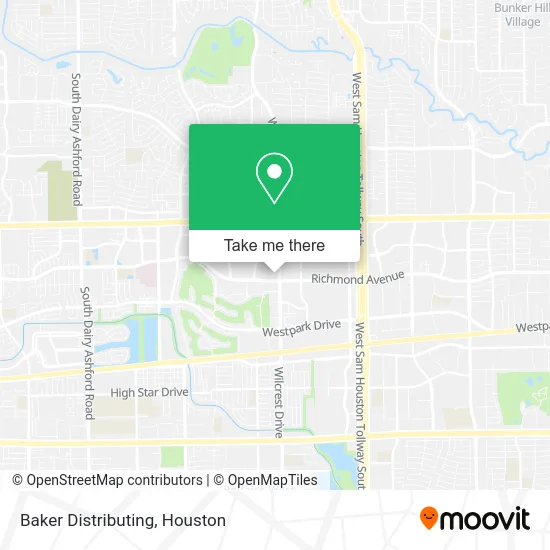 Baker Distributing map