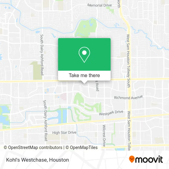 Mapa de Kohl's Westchase