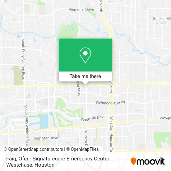 Mapa de Faig, Ofer - Signaturecare Emergency Center Westchase