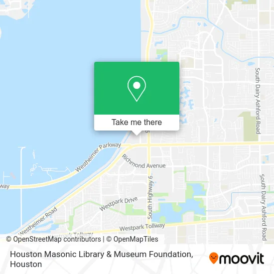Houston Masonic Library & Museum Foundation map