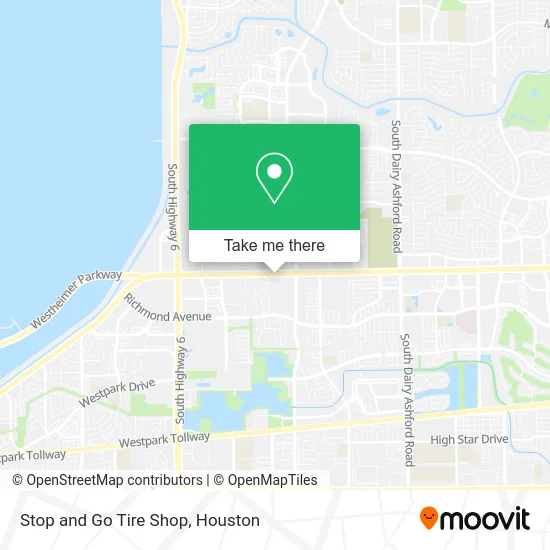 Stop and Go Tire Shop map