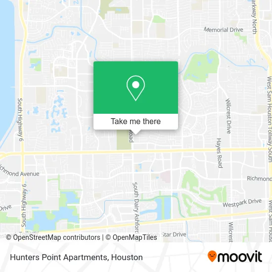 Hunters Point Apartments map