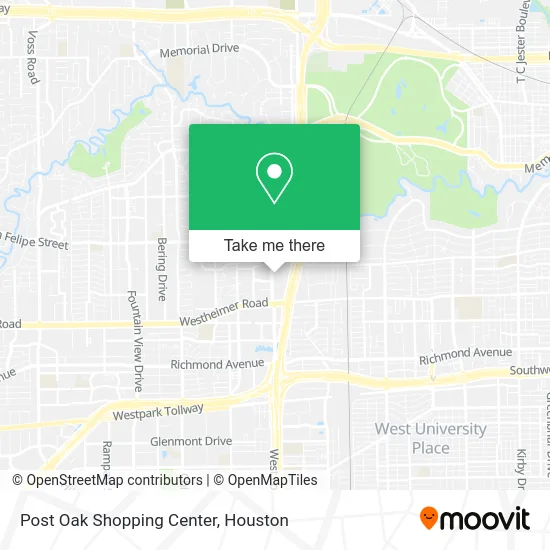 Post Oak Shopping Center map