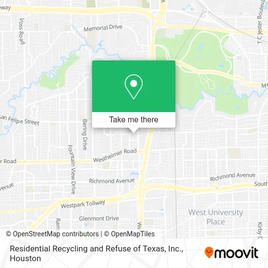 Residential Recycling and Refuse of Texas, Inc. map