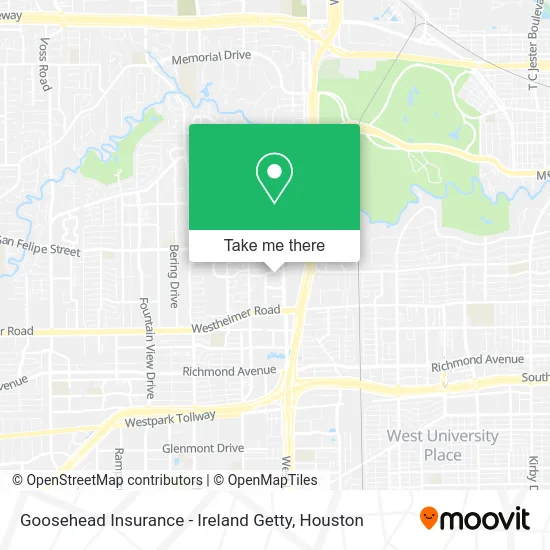 Goosehead Insurance - Ireland Getty map