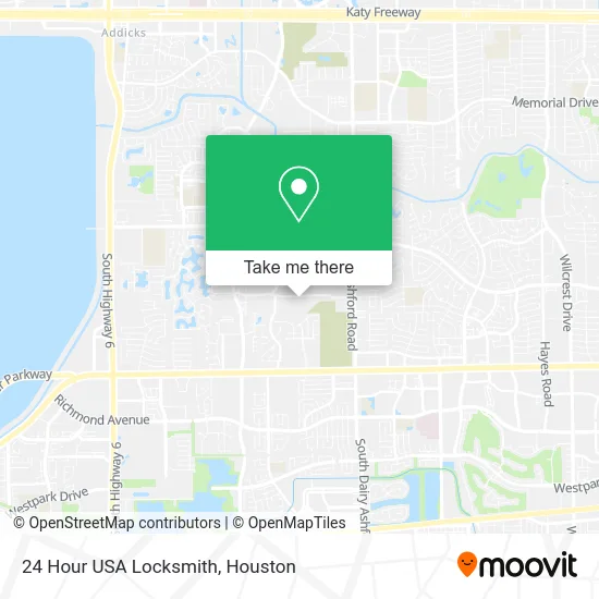 24 Hour USA Locksmith map