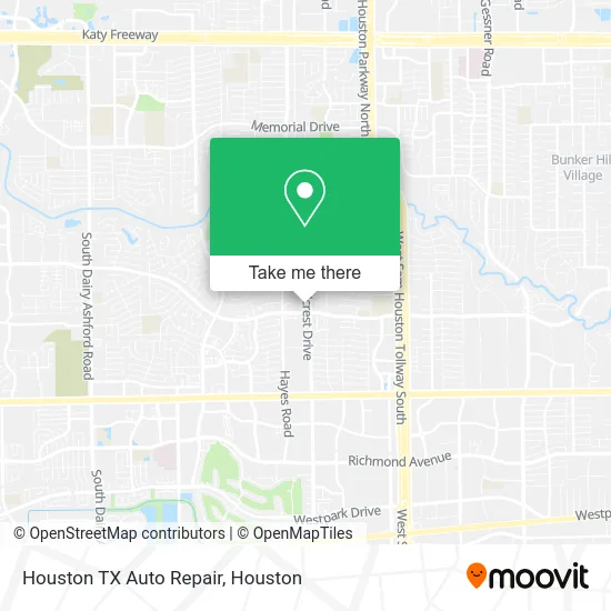 Houston TX Auto Repair map