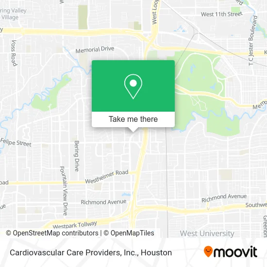 Mapa de Cardiovascular Care Providers, Inc.