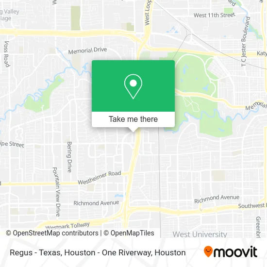 Regus - Texas, Houston - One Riverway map