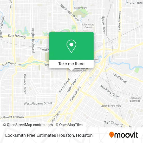 Locksmith Free Estimates Houston map