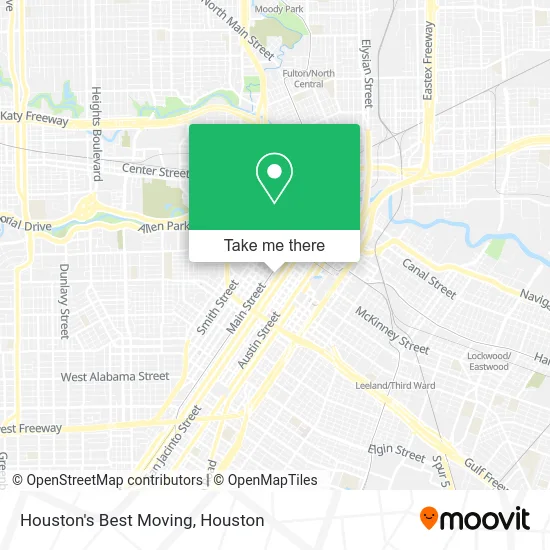 Houston's Best Moving map
