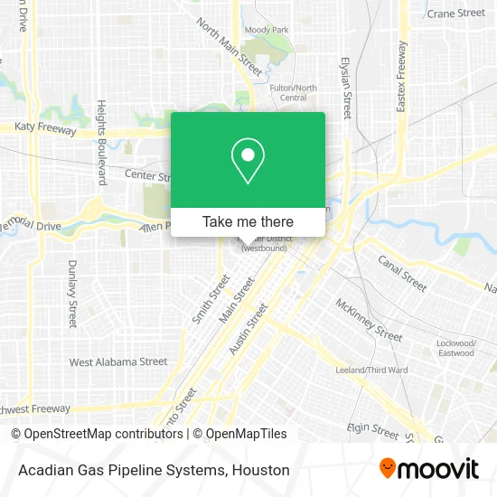 Mapa de Acadian Gas Pipeline Systems