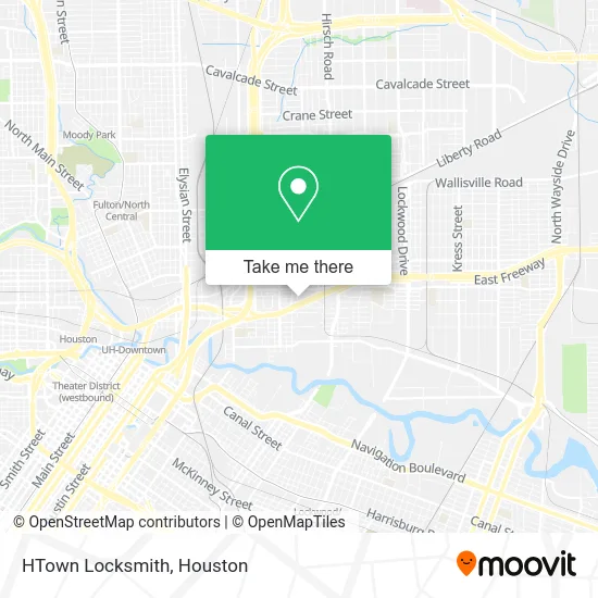 HTown Locksmith map