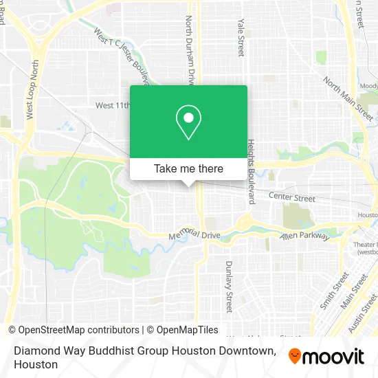 Mapa de Diamond Way Buddhist Group Houston Downtown