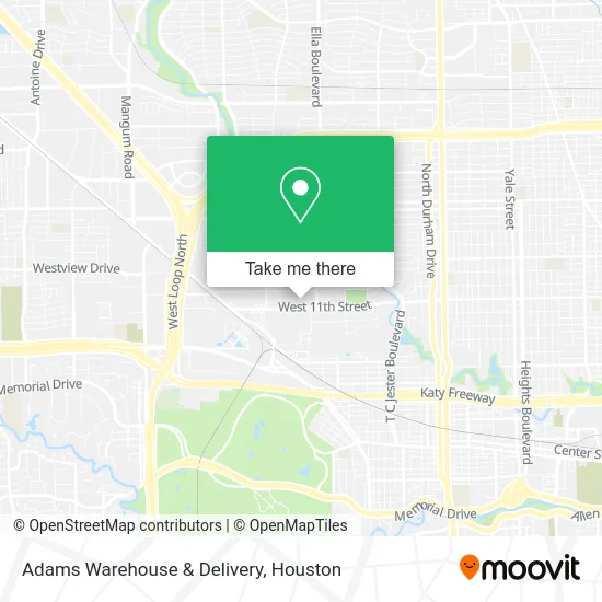 Adams Warehouse & Delivery map