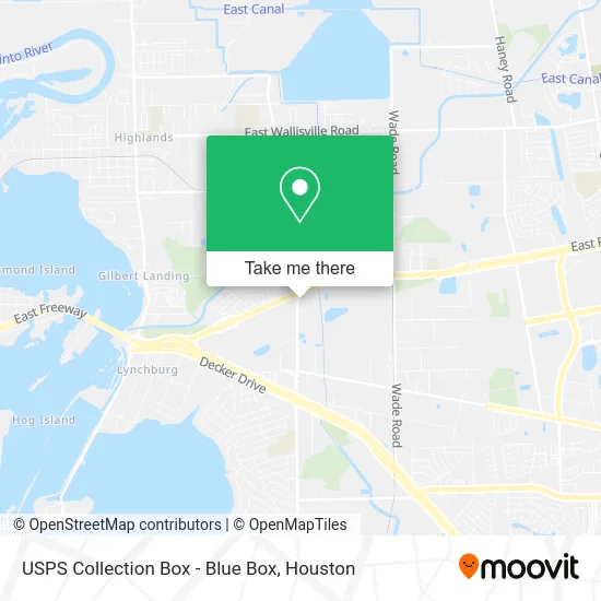 USPS Collection Box - Blue Box map