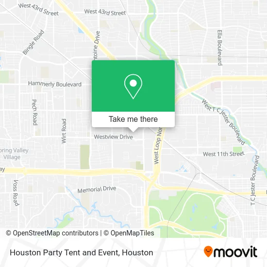 Houston Party Tent and Event map