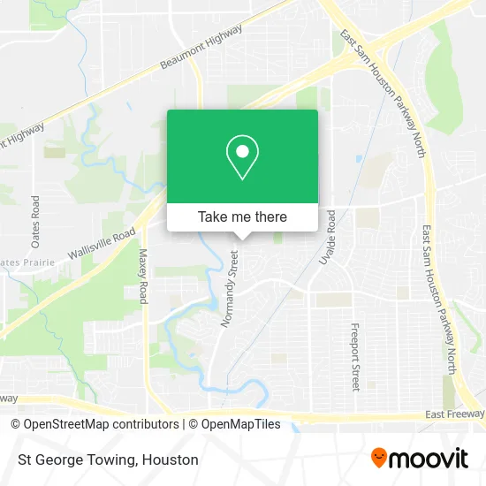 St George Towing map