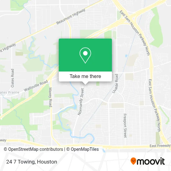 24 7 Towing map