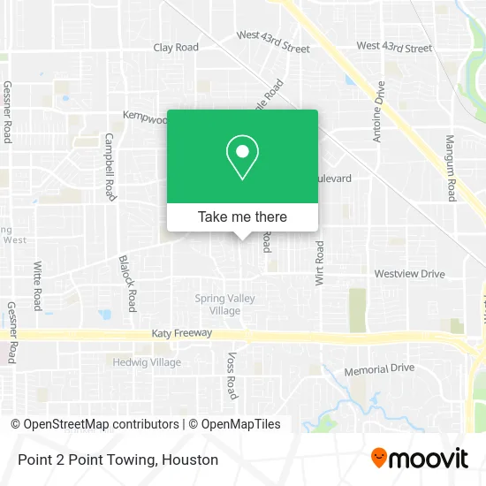 Point 2 Point Towing map