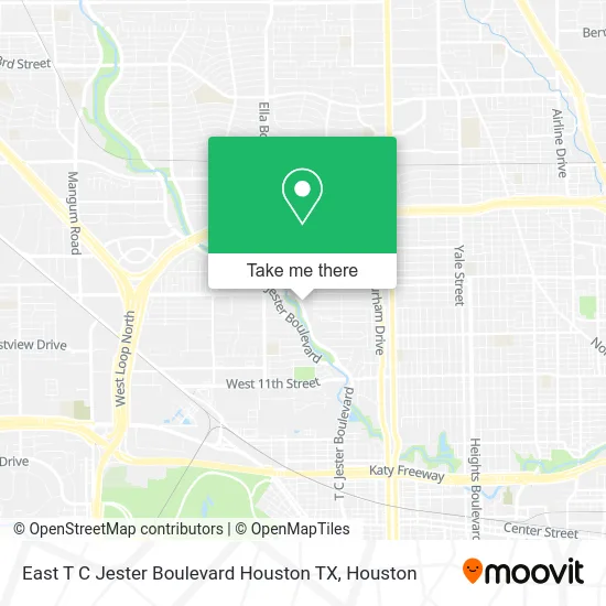 Mapa de East T C Jester Boulevard Houston TX
