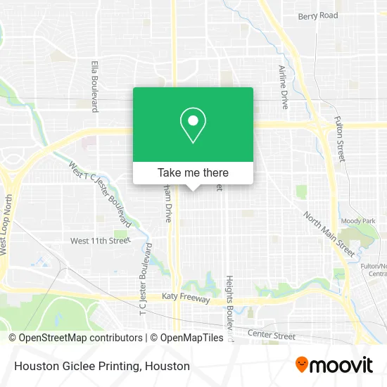 Mapa de Houston Giclee Printing