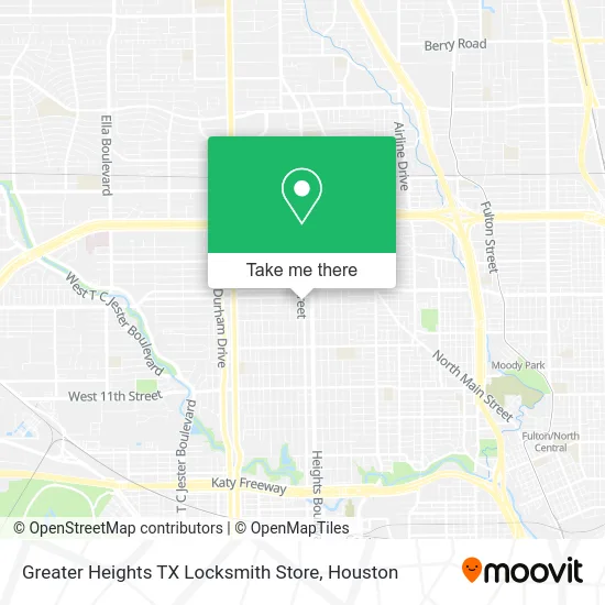 Greater Heights TX Locksmith Store map