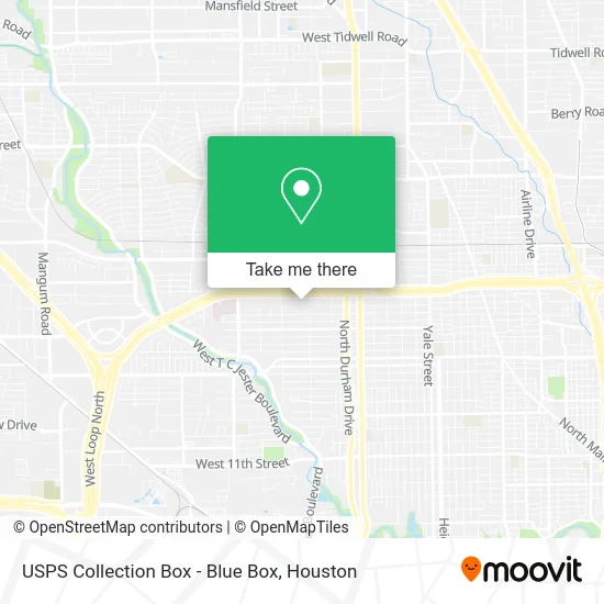 USPS Collection Box - Blue Box map