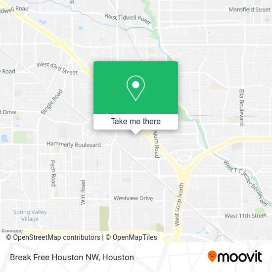 Break Free Houston NW map