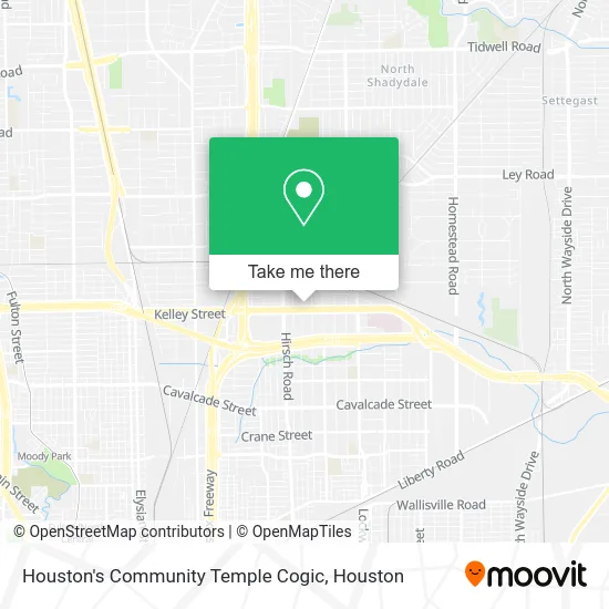 Houston's Community Temple Cogic map