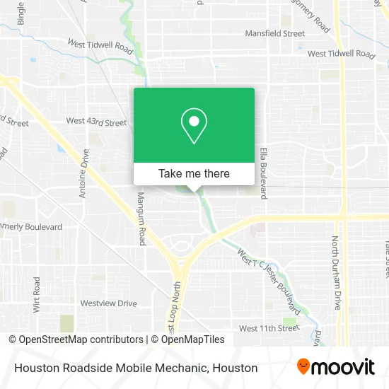Houston Roadside Mobile Mechanic map