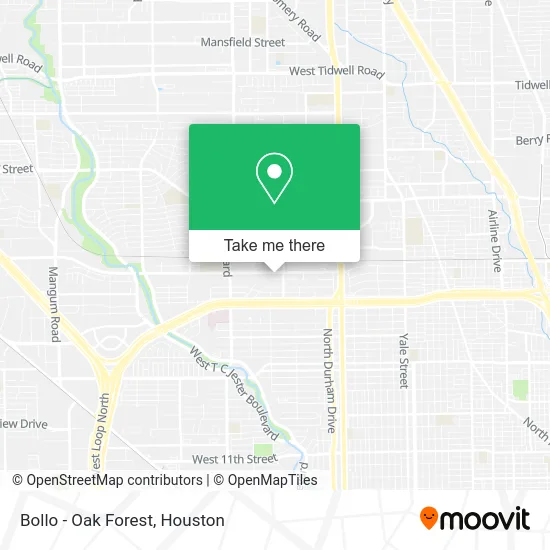 Bollo - Oak Forest map