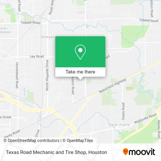 Mapa de Texas Road Mechanic and Tire Shop
