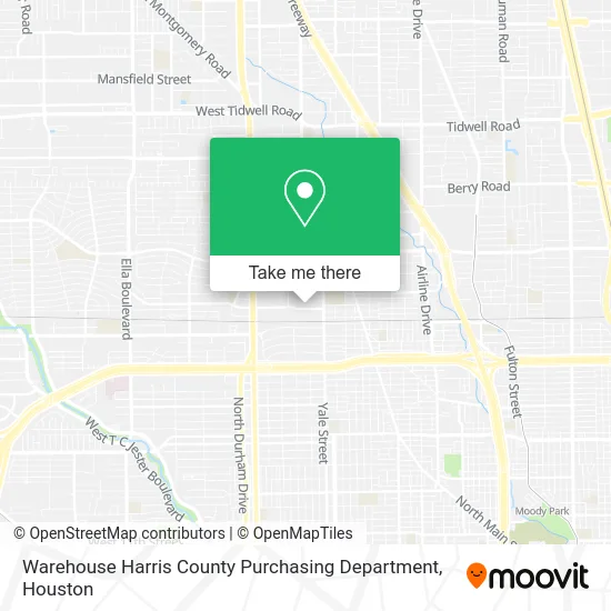 Mapa de Warehouse Harris County Purchasing Department