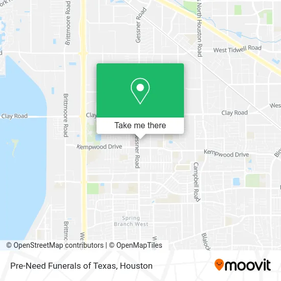 Pre-Need Funerals of Texas map