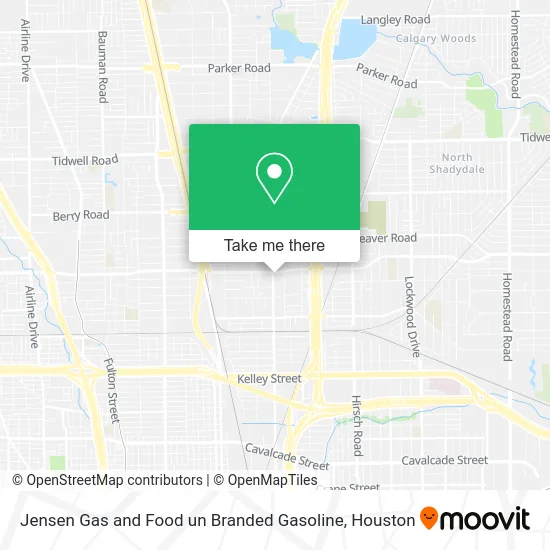 Jensen Gas and Food un Branded Gasoline map