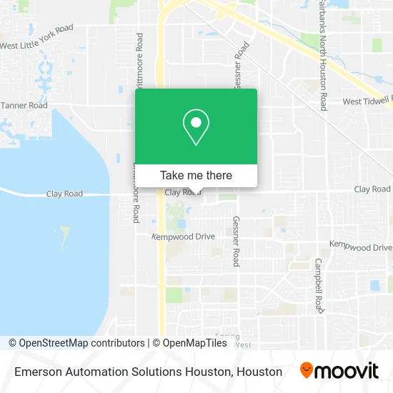 Emerson Automation Solutions Houston map