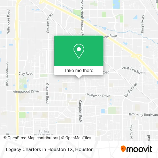 Legacy Charters in Houston TX map